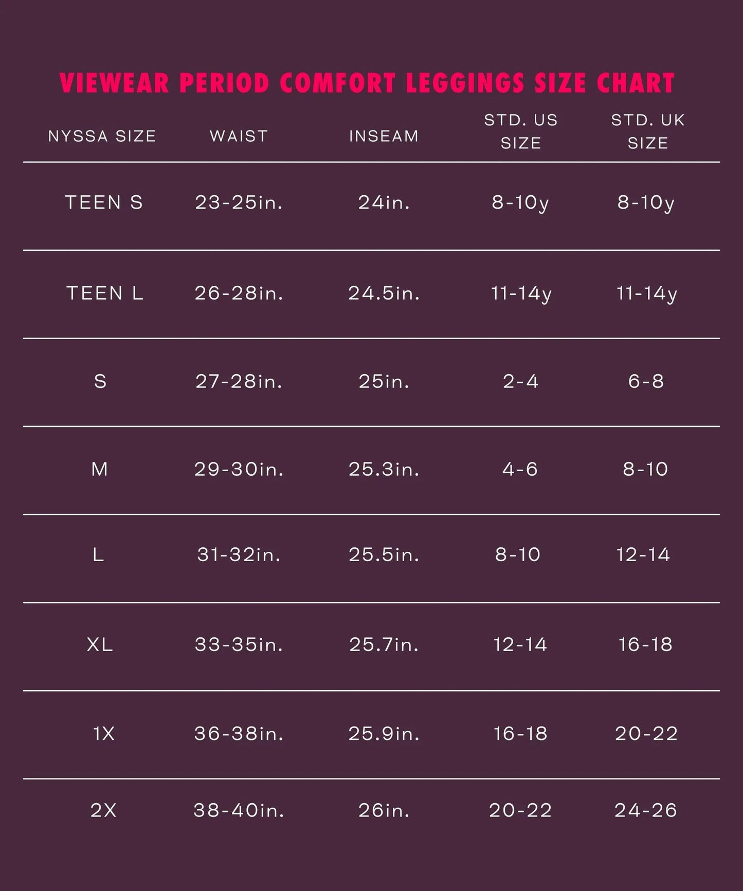 VieWear Period Comfort Leggings