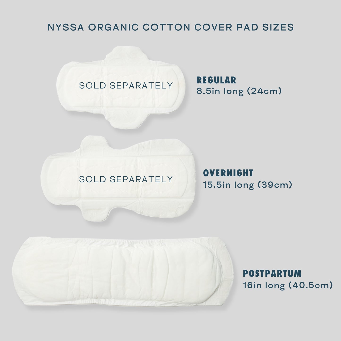 12-CT or 24-CT Organic Cotton Extra-Long Postpartum Pads, 8-Ct Drawstring Packs