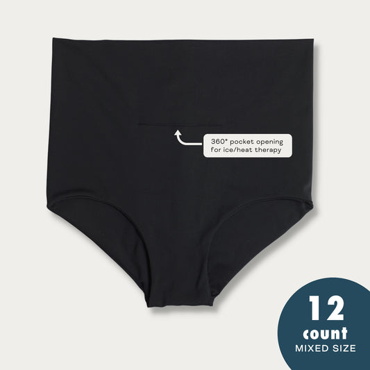 12-CT MIXED SIZE Postpartum Recovery Underwear, Pouched