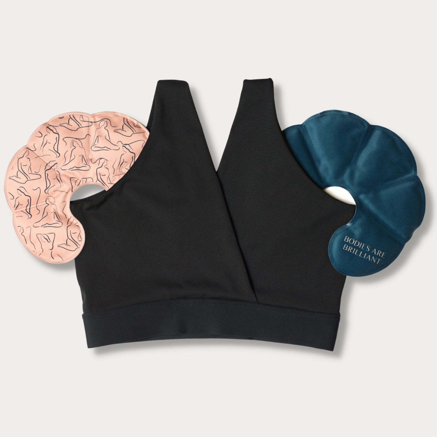 FourthWear Postpartum Recovery Bralette with Breast & Chest Ice/Heat Packs