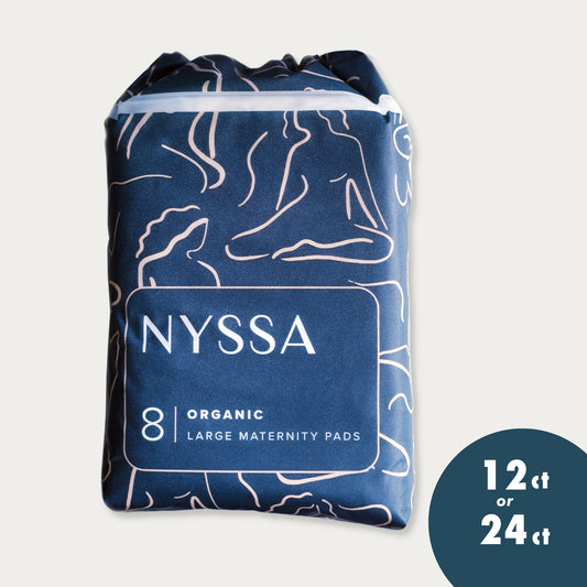 12-CT or 24-CT Nyssa Organic Cotton Cover Postpartum Pads