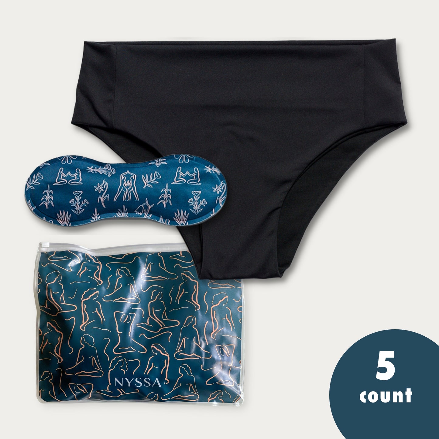 5-CT SELECT SIZE VieWear Period Comfort Underwear + Ice/Heat Pack Bundles